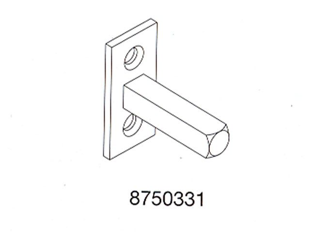 Hoppe Fixed Shaft for Dummy Handle – 1-3/8" Shaft, 1-3/4" Door