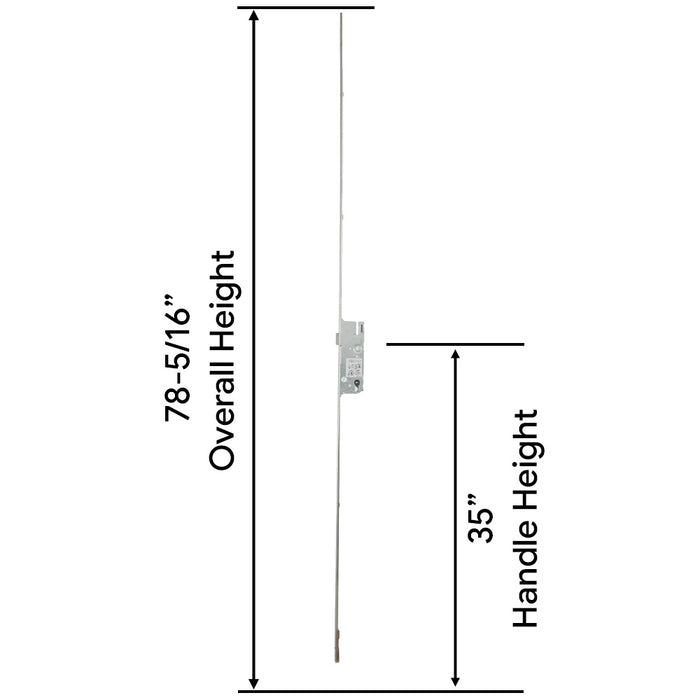 GU Secury Europa Rhino Multipoint Lock – 50mm Backset, 92mm PZ, Key Below