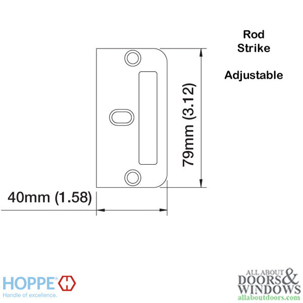 Hoppe Adjustable Rod Strike