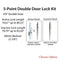 Hoppe HLS-ONE/HLS9000 5-Point Multipoint Lock Kit for 6' 8" Doors – 60mm Backset