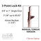 Hoppe HLS-ONE 3-Point Manual Tongue System for 7' Doors – 45mm Backset