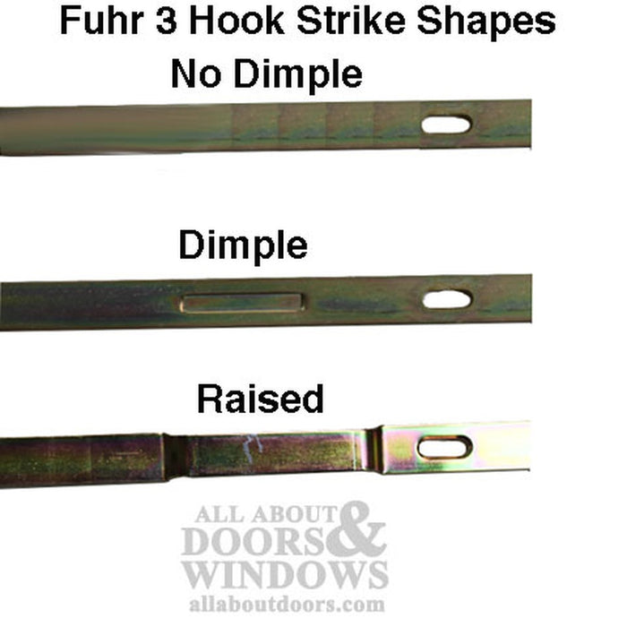 Fuhr Flat Strike Plate for Inline Sliding Door – 16mm Width, Square Ends, 52" Length