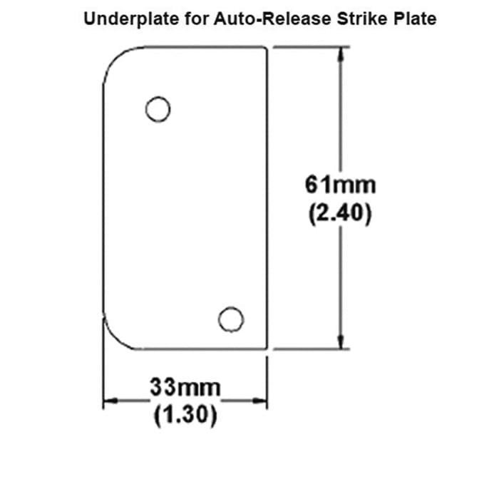 Hoppe Underplate for Auto-Release Strike Plate – Brass