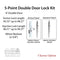Hoppe HLS9000 Double Door Multipoint Kit for 8' Doors – 60mm Backset