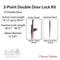 Hoppe HLS9000 3-Point Lock Kit for 8' Double Doors – 60mm Backset