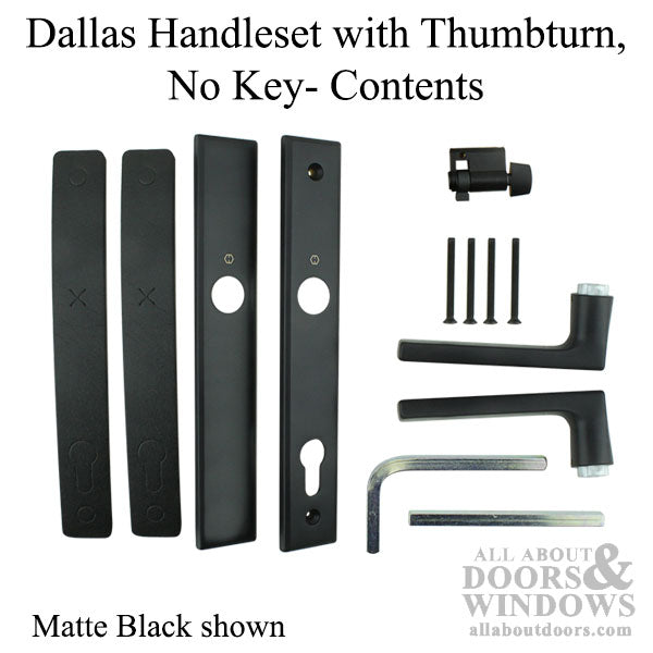 Hoppe Dallas Inactive Multipoint Handleset – 92mm PZ, Matte Black