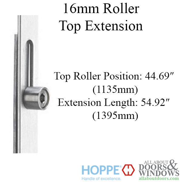 Hoppe HLS9000 Top Extension – 2-Roller, Manual, 16mm Faceplate