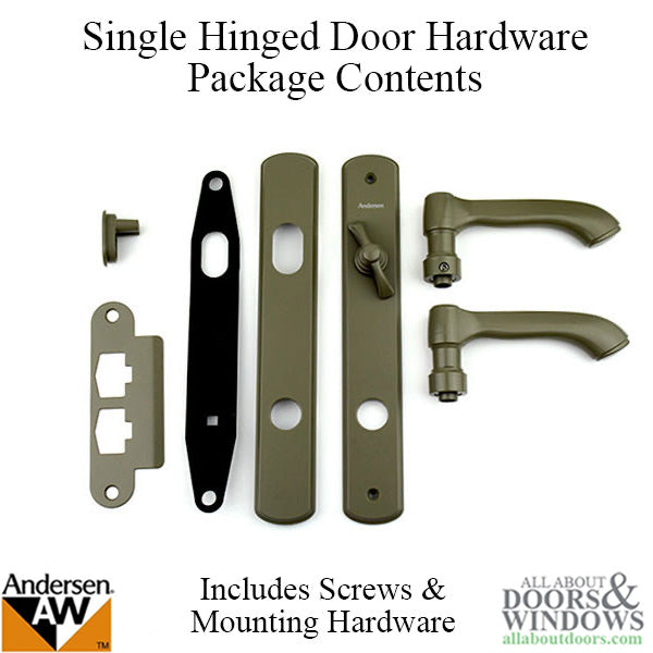 Andersen Albany Active Hardware Trim for Single Hinged Doors – 108mm PZ, Stone