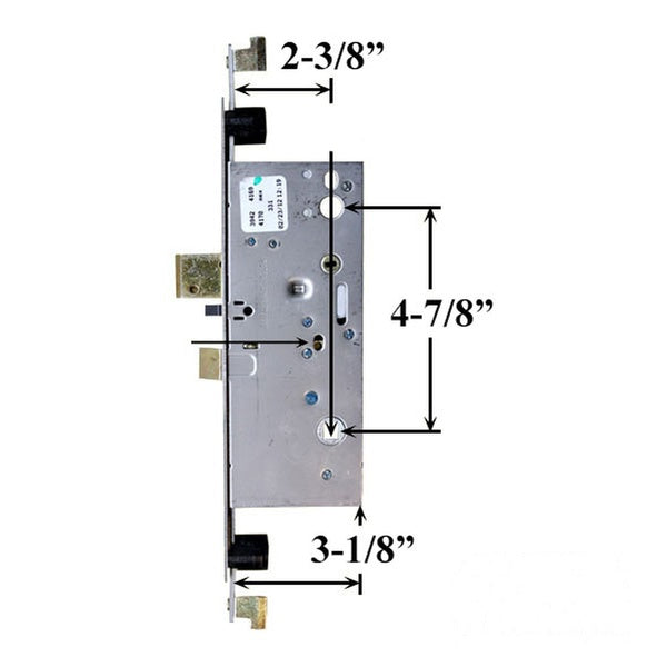Multipoint Mortise Lock for Concealed Vertical Rods – 60mm Backset, 92mm PZ