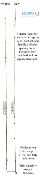Hoppe/Fuhr 4-Point Multipoint Lock Kit for MW Doors – 35mm Backset, 92mm PZ