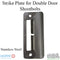 Hoppe Double Door Shootbolt Strike Plate – 1.61" x 3.75", Stainless Steel