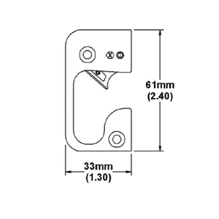 Hoppe Auto-Release Strike Plate – Brass
