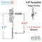 Hoppe Multipoint Lower Extension with Manual Tongue – 45mm Backset, 92mm PZ, 37" Handle Height
