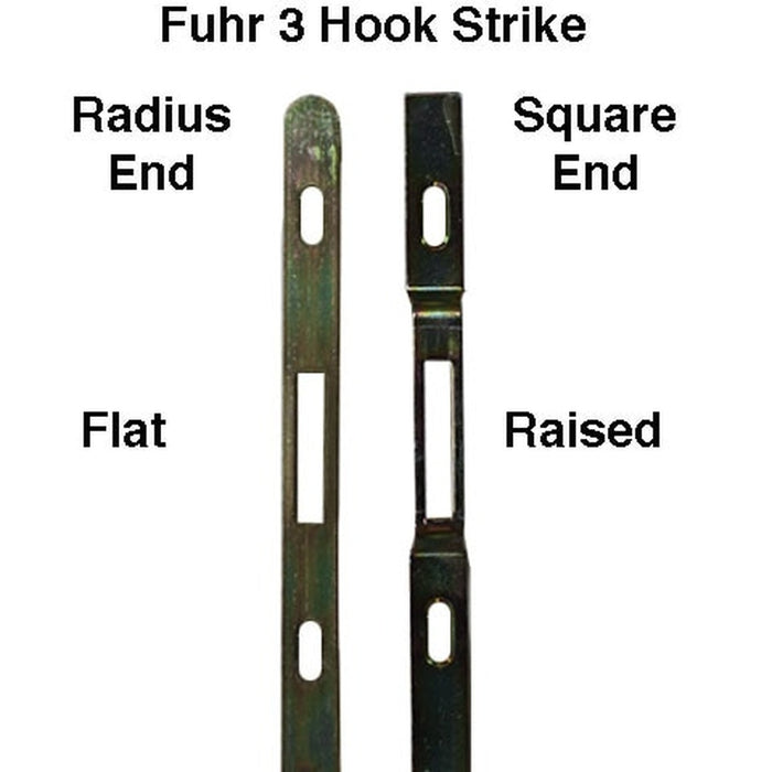 Fuhr Flat Strike Plate for Inline Sliding Door – 16mm Width, Square Ends, 52" Length