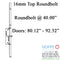 Hoppe Top Extension – 36" Handle Height, 54.92" Length