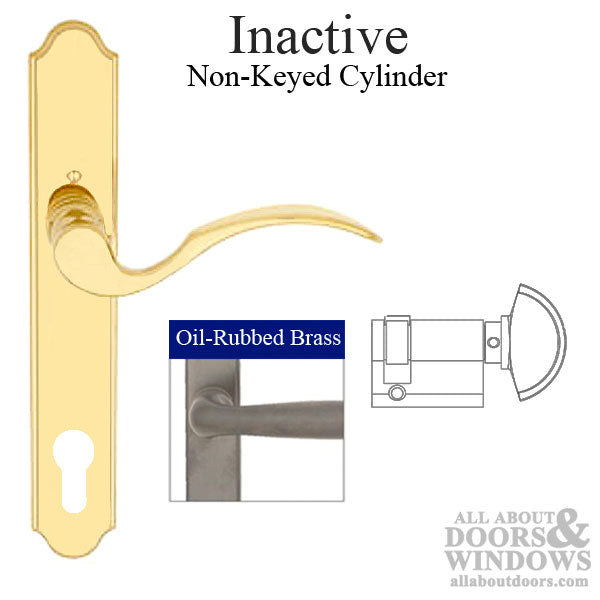 Hoppe Munchen Inactive Handleset – 92mm PZ, Oil Rubbed Brass