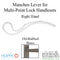 Hoppe Munchen Lever Handle – Right Hand, Oil-Rubbed Brass