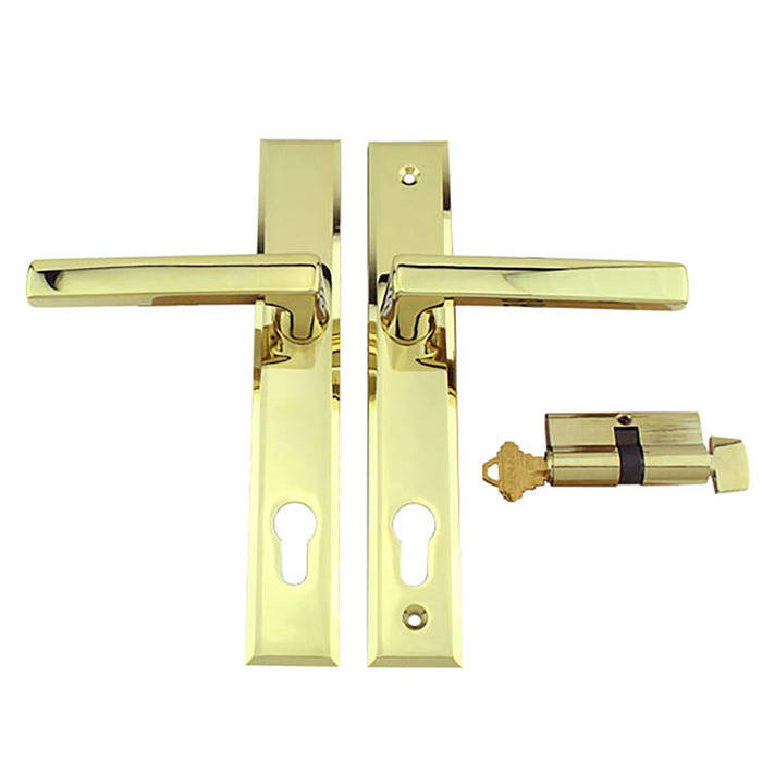 Hoppe Dallas Active Handleset – 92mm PZ, Polished Brass