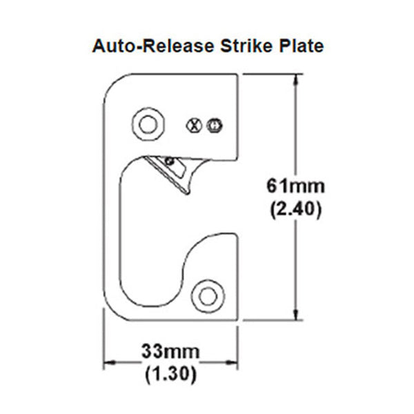 Hoppe Auto-Release Strike Plate – Nickel