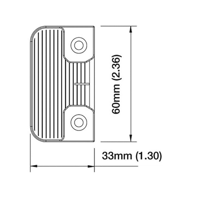 Hoppe Roller Strike Plate – Brass