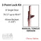 Hoppe HLS-ONE 3-Point Manual Tongue System for 8' Doors – 45mm Backset