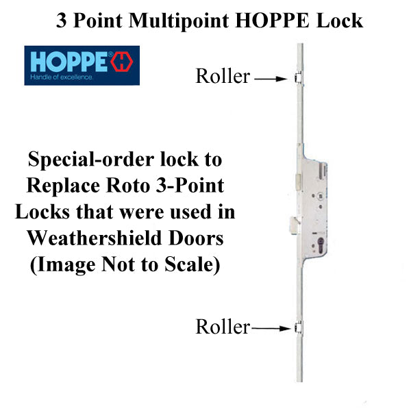 3-Point Multipoint Lock Kit with Rollers – 45mm Backset, 92mm PZ