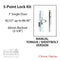 Hoppe HLS9000 5-Point Multipoint Lock Kit for 7' Doors – 60mm Backset