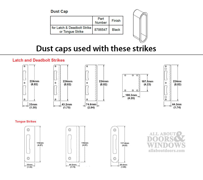 Hoppe Radius Lip Strike Plate – Tongue Version, 1" x 4-5/8"