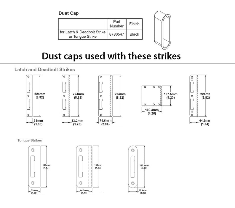 Hoppe Flat Strike Plate – Tongue Version