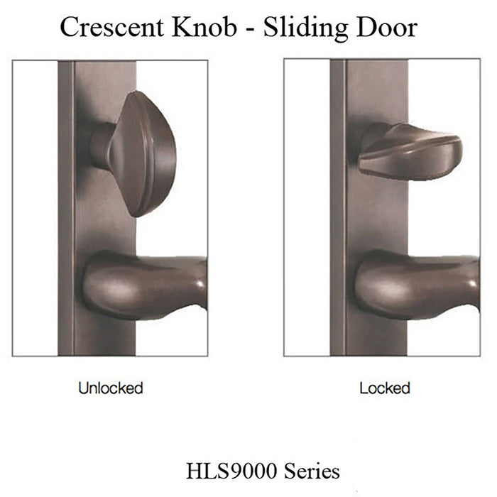 Hoppe HLS9000 Sliding Door Crescent Knob – Satin Nickel