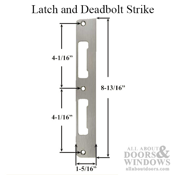 Hoppe Latch & Deadbolt Strike Plate – Flat, Satin Nickel