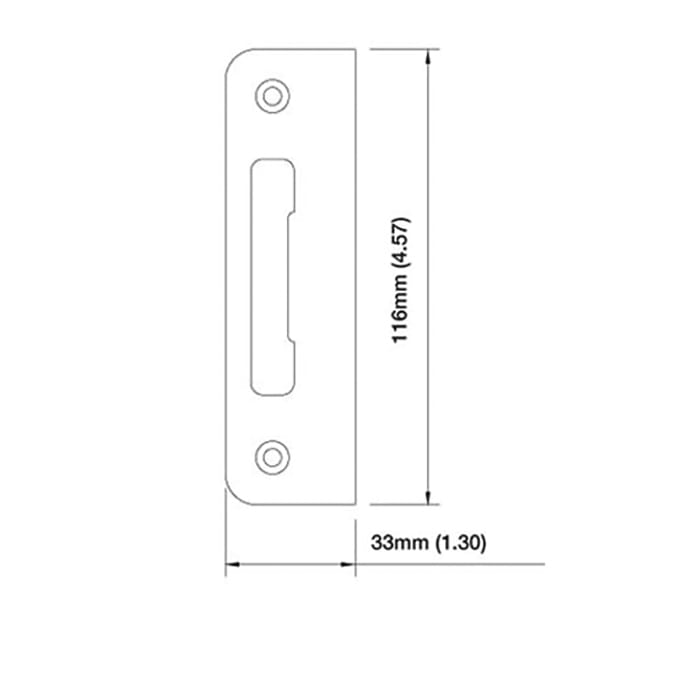 Hoppe Flat Strike Plate – Tongue Version for Multipoint Locks