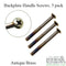 Backplate Screw Pack for Handlesets – Antique Brass, M5 x 50mm