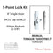 Hoppe HLS-ONE 5-Point Multipoint Lock Kit for 8' Doors – 60mm Backset