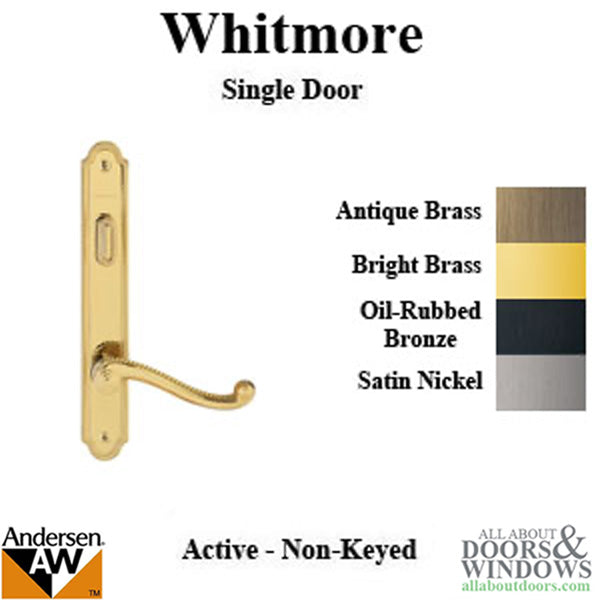 Andersen Whitmore Single Active Door Handle Trim Set – Distressed Bronze