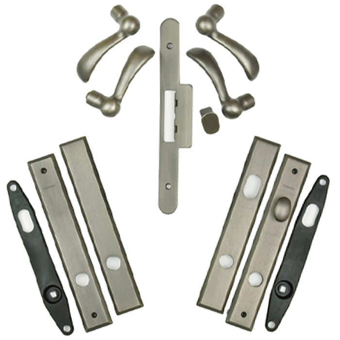 Andersen Yuma Hinged Patio Door Hardware Set – Active/Passive, Distressed Nickel