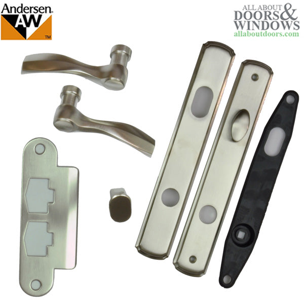 Andersen Newbury Handle Trim Set for Single Active Hinged Door – Satin Nickel