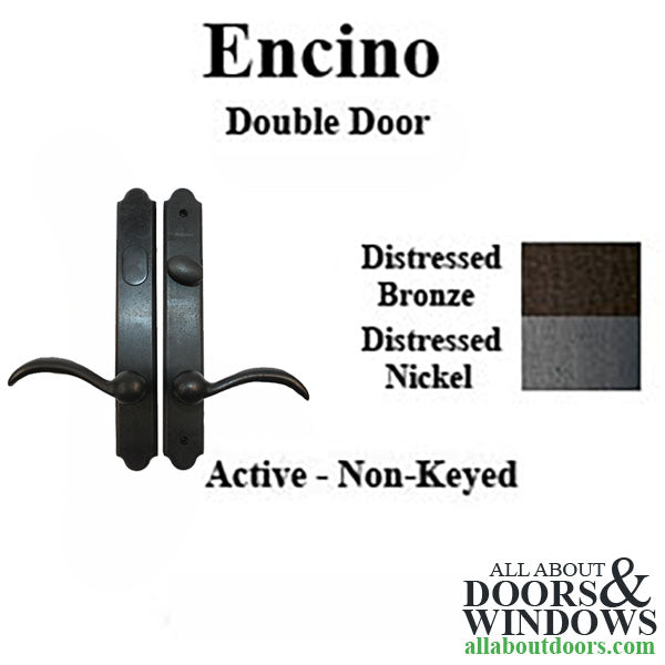 Andersen Encino Double Door Handle Set for Frenchwood Hinged Patio Doors – Distressed Bronze