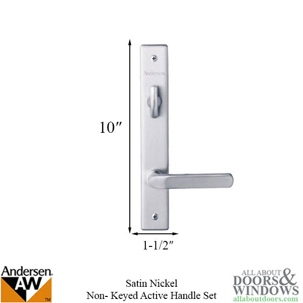 Andersen Anvers Handle Trim Set for Single Active Frenchwood Hinged Door – Satin Nickel