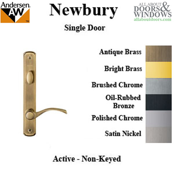 Andersen Newbury Active Hardware Kit for Frenchwood Doors – Antique Brass, Old Style