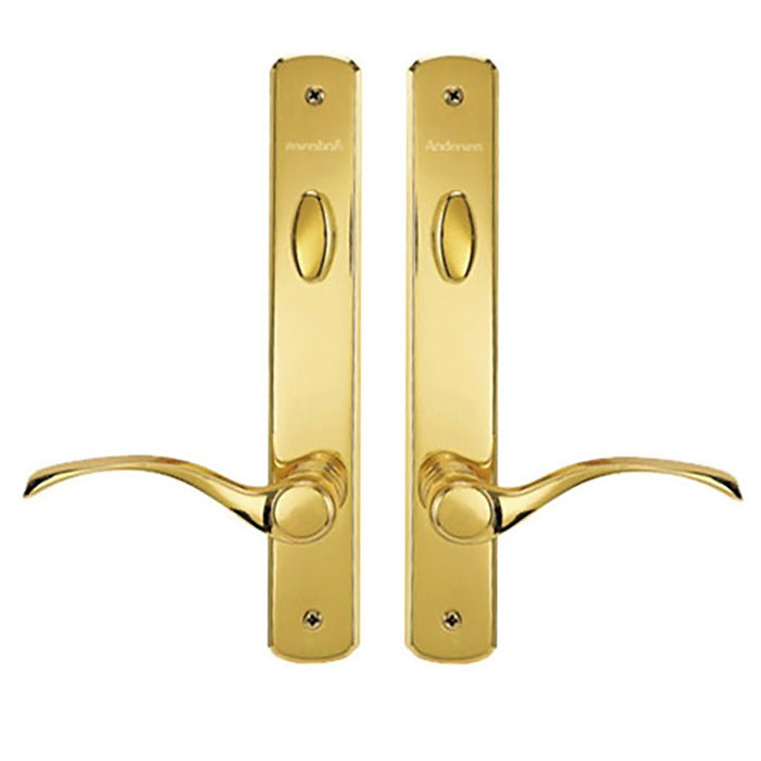 Andersen Newbury Double Door Handle Trim Set – Bright Brass