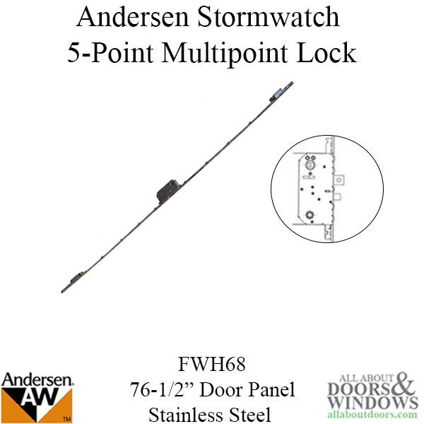 Andersen 5-Point Active Lock for Stormwatch Doors – 76-1/2" Panel