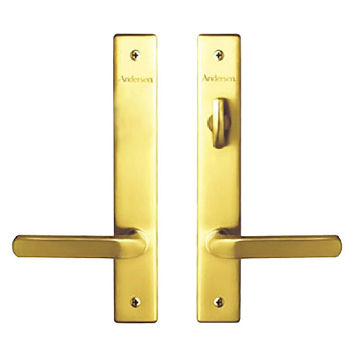 Andersen Anvers Handle Trim Set for Frenchwood Double Doors – Bright Brass