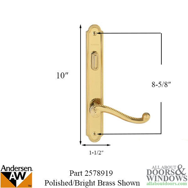 Andersen Whitmore Single Active Door Handle Trim Set – Distressed Bronze