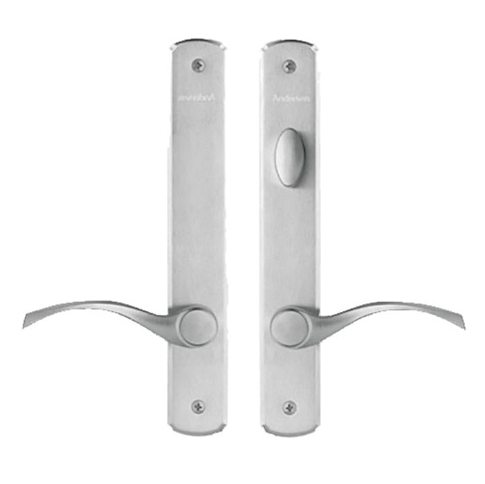 Andersen Newbury Double Door Handle Trim Set – Brushed Chrome