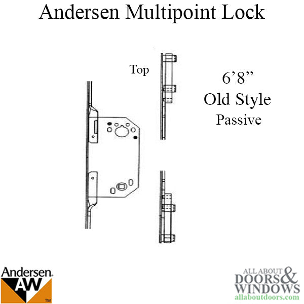 Andersen Passive Lock Mechanism for 6' 8" French Doors – 2" Backset, Old Style