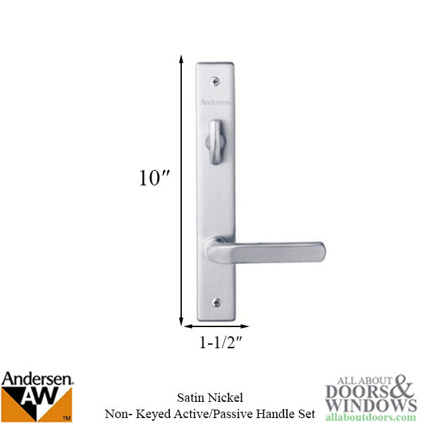 Andersen Anvers Handle Trim Set for Frenchwood Double Doors – Satin Nickel