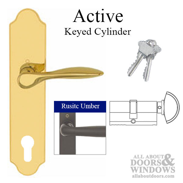 Hoppe New Orleans Active Handleset – 92mm PZ, Rustic Umber