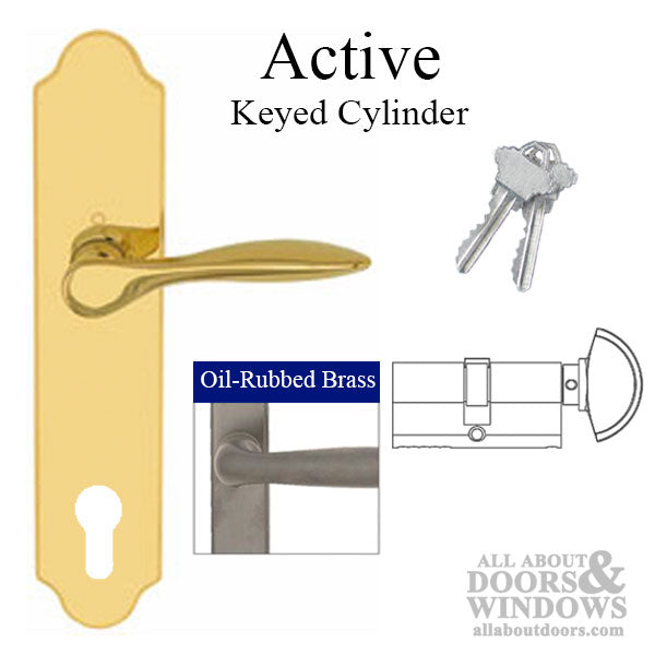 Hoppe New Orleans Active Handleset – 92mm PZ, Oil Rubbed Brass