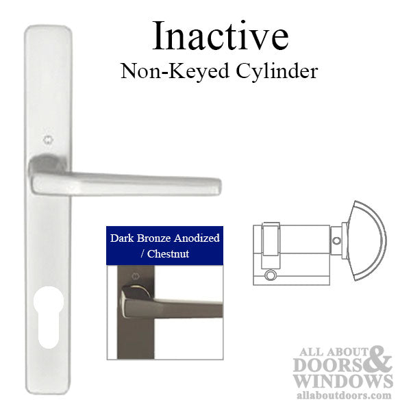 Hoppe Frankfurt Inactive Multipoint Handleset – 92mm PZ, Dark Bronze Anodized